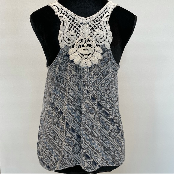 GUESS Blue and White Tank Top - Picture 4 of 5